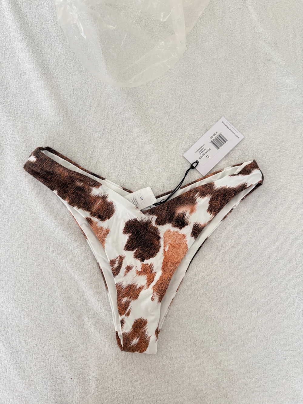 NWT- WeWoreWhat Cow Print Delilah Bikini Bottom - S